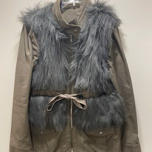 Loeffler Randall Army Fur Military Jacket